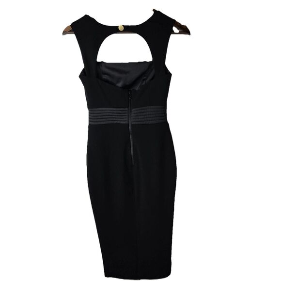 Zhivago  Black Sweetheart Neck Bodycon Front Slit Cocktail Dress 2 - Picture 10 of 10